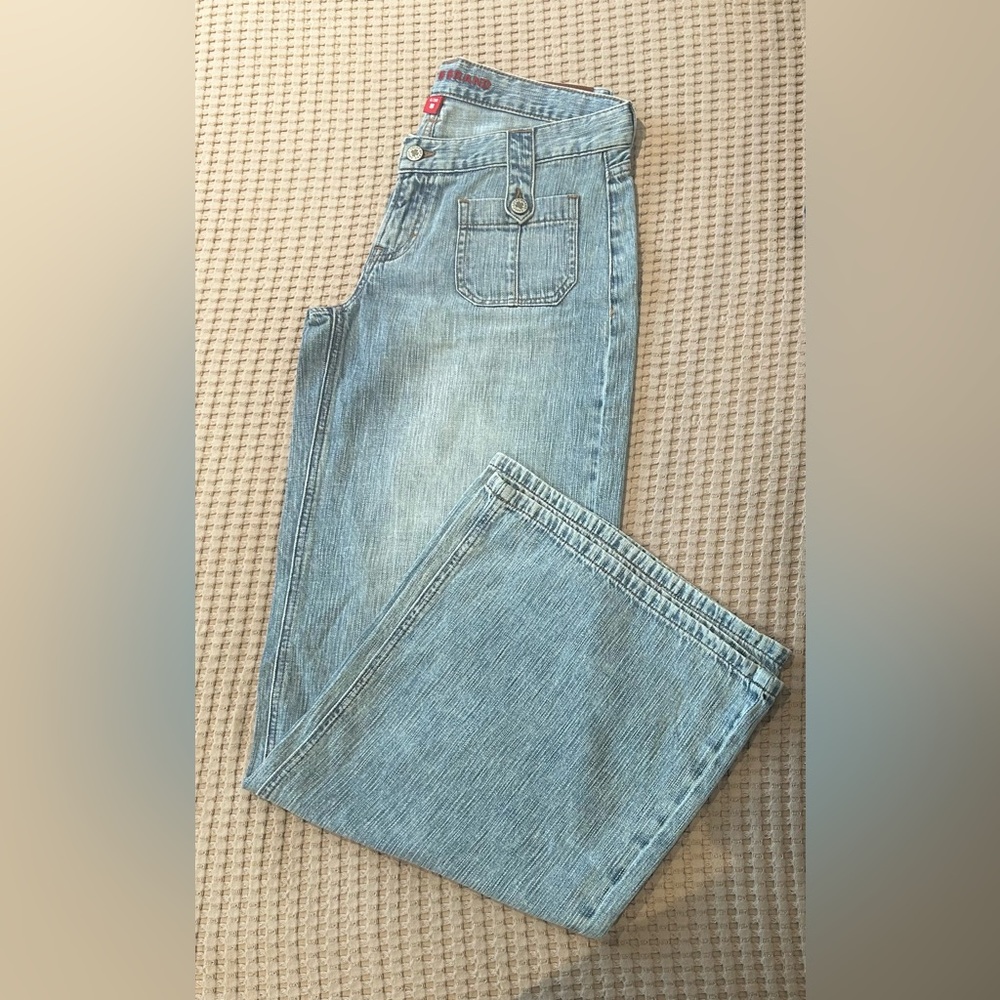 Lucky Brand Women’s Wide Leg Jeans Size 6 / 28R Light Wash Lightweight - Picture 5 of 6